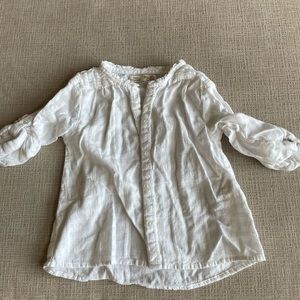 Zara white button up shirt